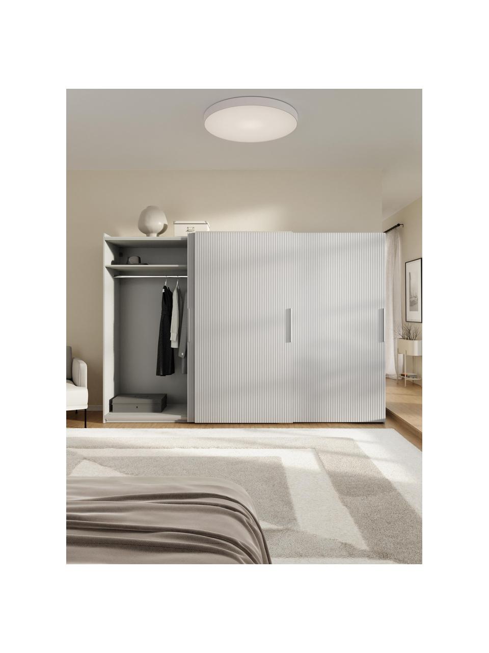 Modulární šatní skříň s posuvnými dveřmi Simone, šířka 300 cm, různé varianty, Dřevo, šedá, Interiér Basic, Š 300 x V 200 cm