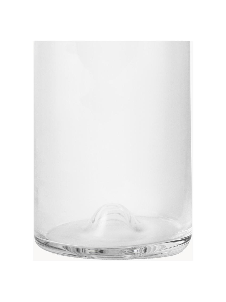 Glazen karaf Deluxe met deksel, 1 L, Mondgeblazen glas, siliconen, Transparant, zwart, 1 L