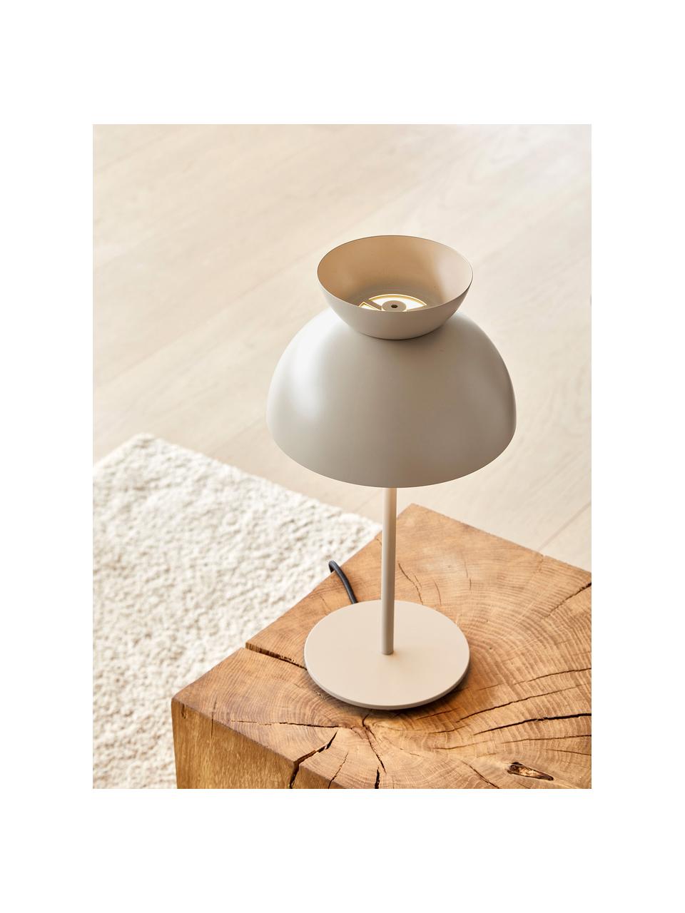 Dizajnová stolová lampa Butterfly, Hnedosivá, matná, Ø 21 x V 40 cm