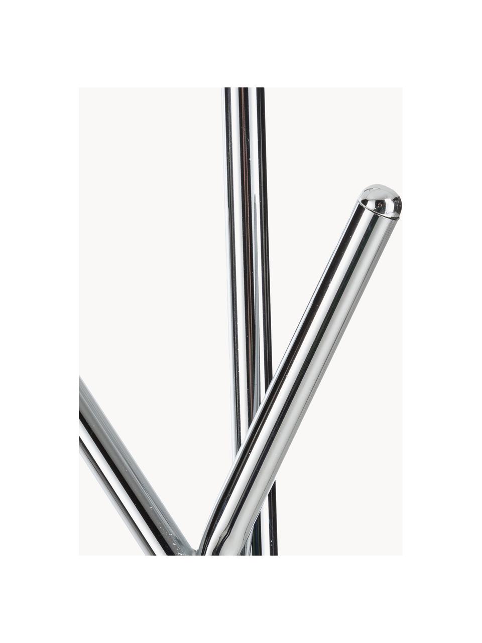 Appendiabiti London, Struttura: tubo di acciaio, vernicia, Bianco, cromo, Ø 31 x Alt. 177 cm