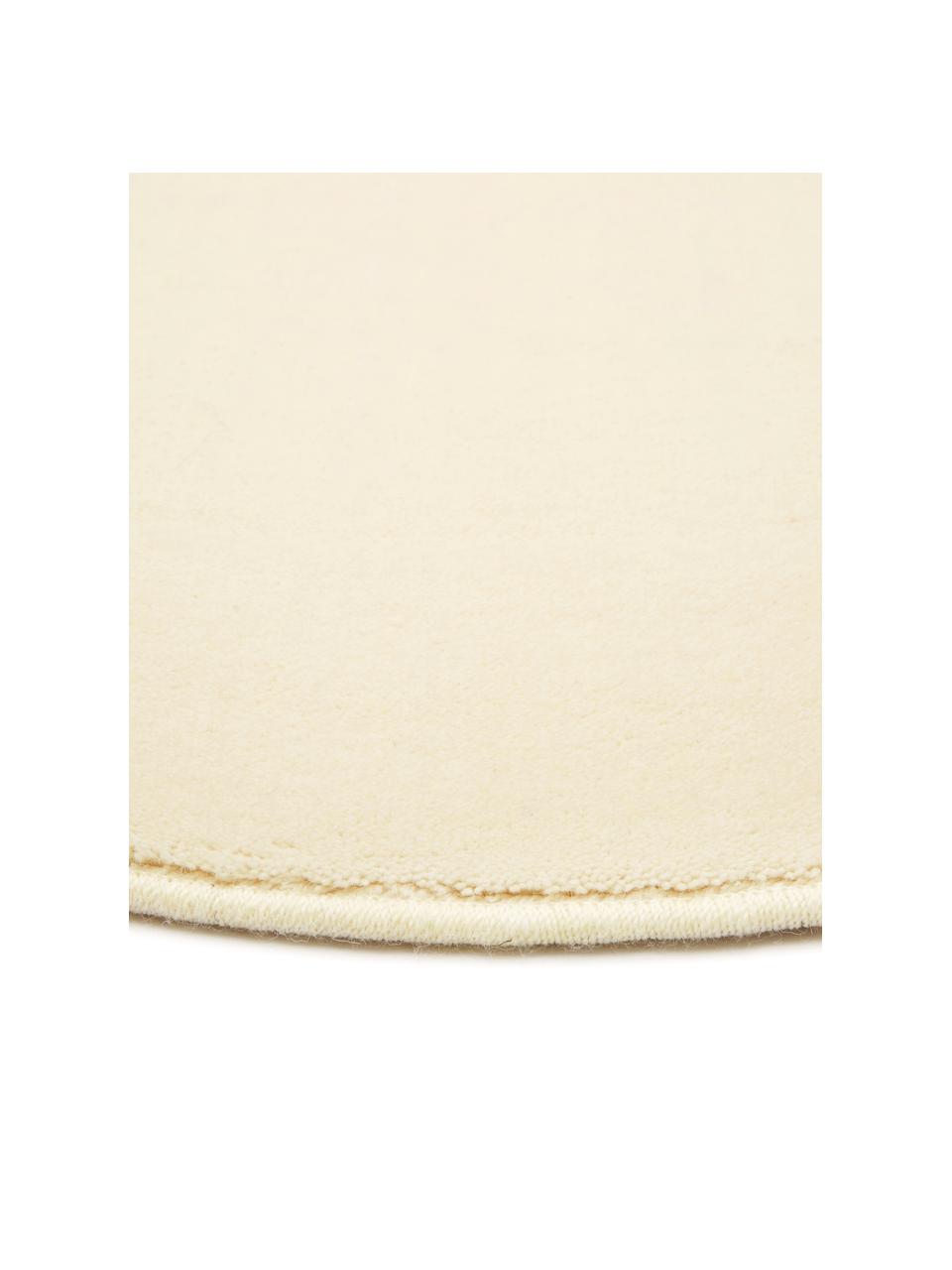 Alfombra redonda de lana Ida, Parte superior: 100% lana, Reverso: 60% yute, 40% poliéster L, Beige, Ø 120 cm (Tamaño S)