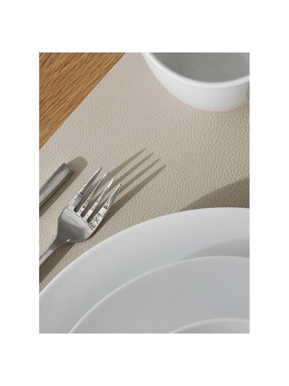 Kunstleder-Tischsets Pik, 2 Stück, Kunstleder (PVC), Hellbeige, B 33 x L 46 cm