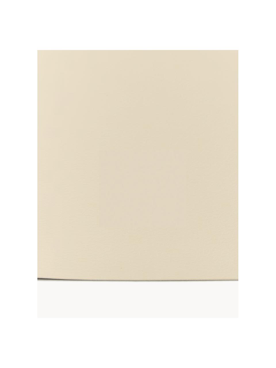 Kunstleren placemats Pik, 2 stuks, Kunstleer (PVC), Lichtbeige, B 33 x L 46 cm