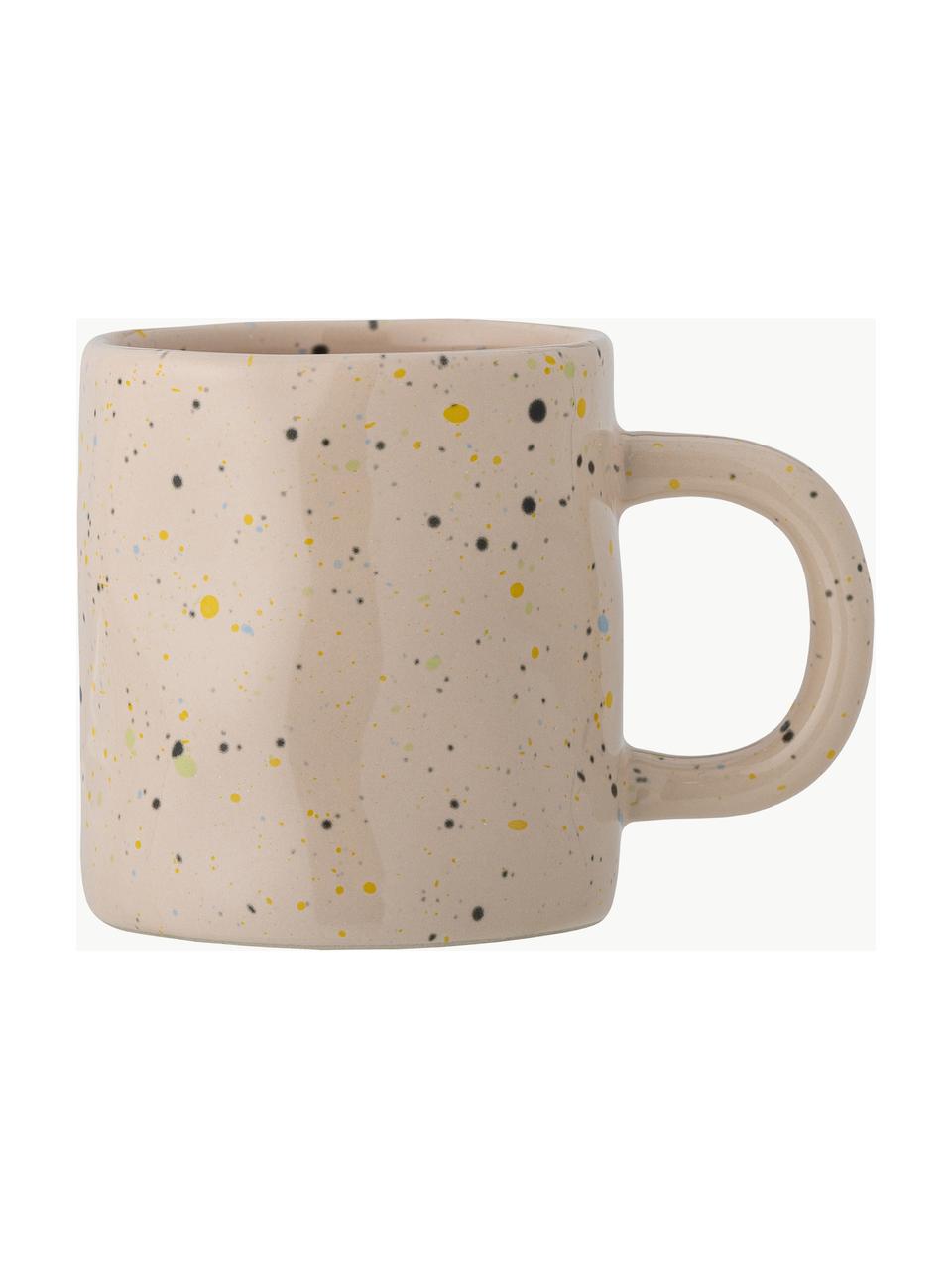 Tasse Sprinkle, Steingut, Peach, Mehrfarbig gesprenkelt, Ø 8 x H 8 cm, 210 ml