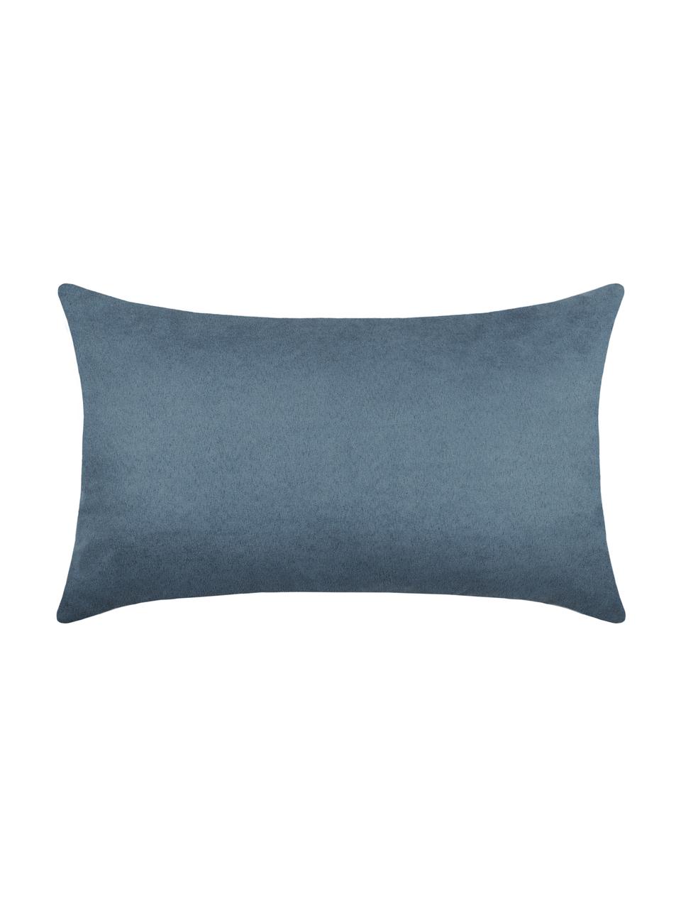 Coussin décoratif rectangulaire Boudoir, Bleu, beige, rouge