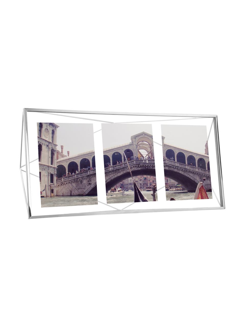 Fotolijstje Prisma, Frame: verchroomd staal, Chroomkleurig, 13 x 18 cm
