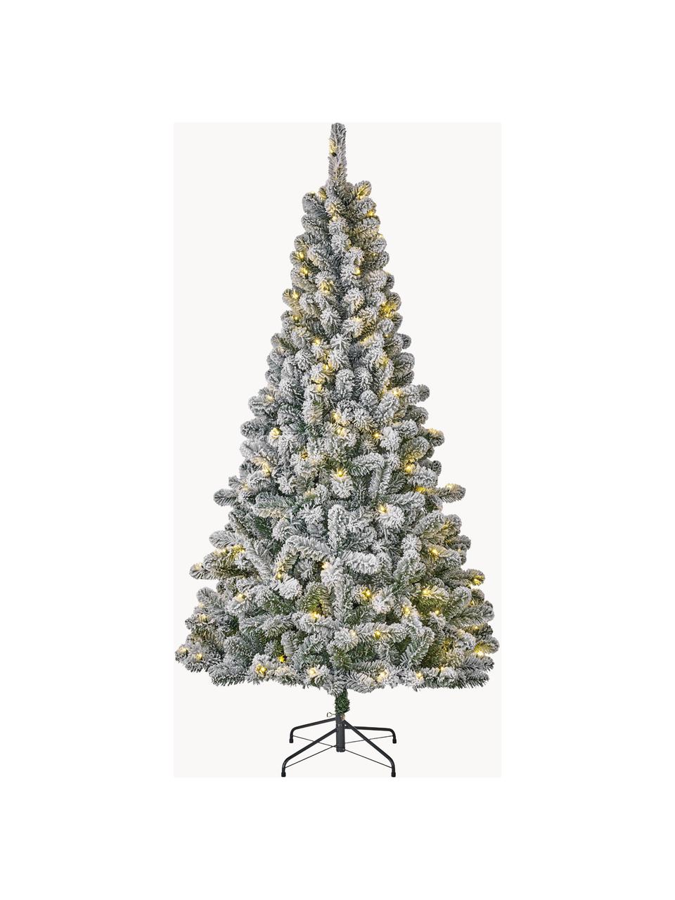 Albero di Natale artificiale a LED Millington, varie dimensioni, Verde glassato, Ø 86 x Alt. 155 cm
