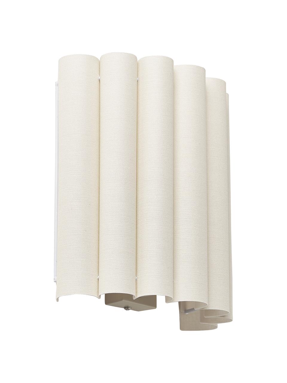 Applique in lino Lucina, Paralume: lino, Struttura: metallo, Beige, Larg. 26 x Prof. 13 cm
