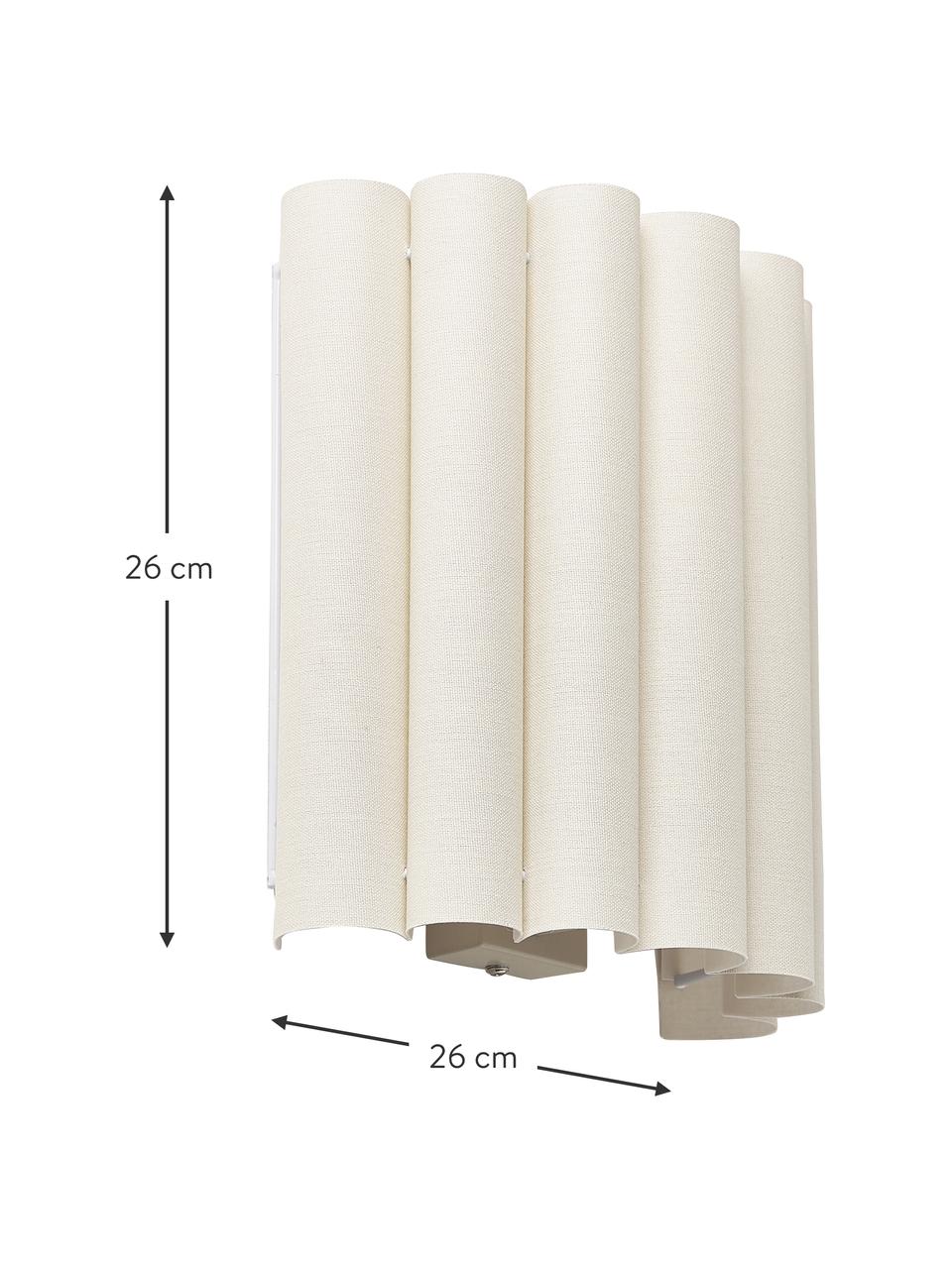 Wandleuchte Lucina aus Leinen, Lampenschirm: Leinen, Beige, B 26 x T 13 cm
