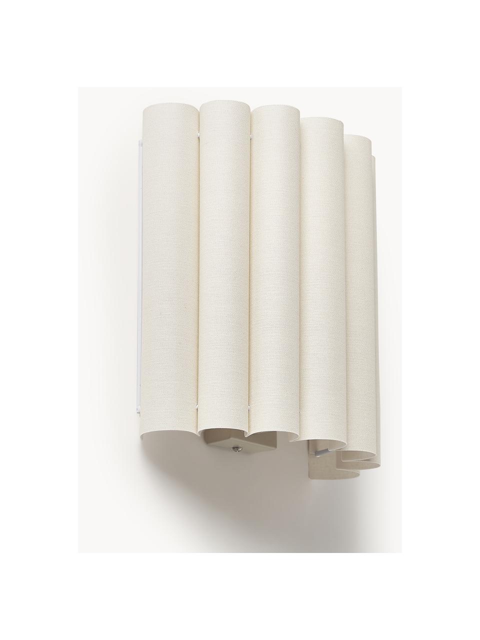 Wandlamp Lucina van linnen, Lampenkap: linnen, Lichtbeige, B 26 x D 13 cm