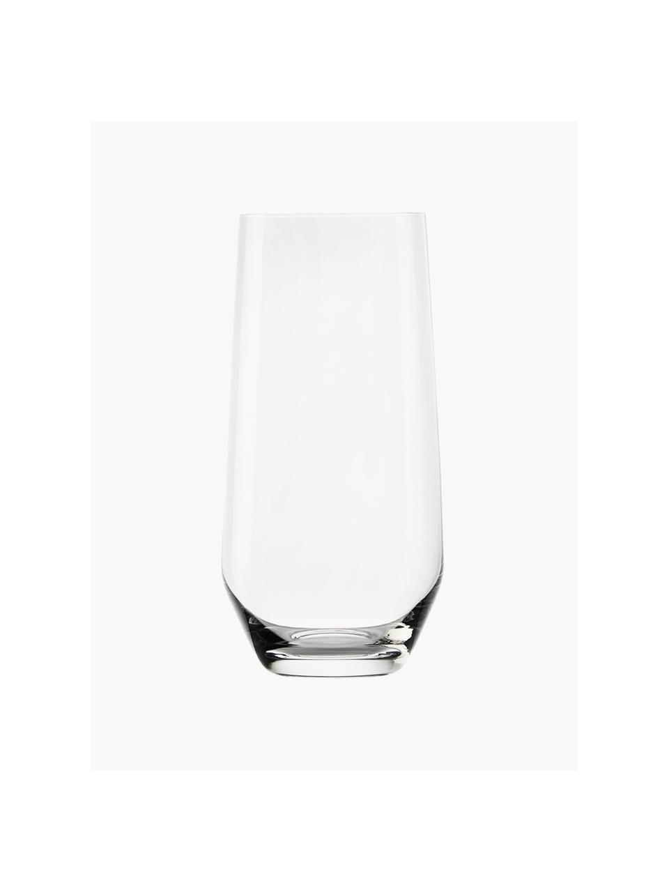 Bicchieri alti in cristallo Revolution 6 pz, Cristallo, Trasparente, Ø 7 x Alt. 14 cm, 360 ml
