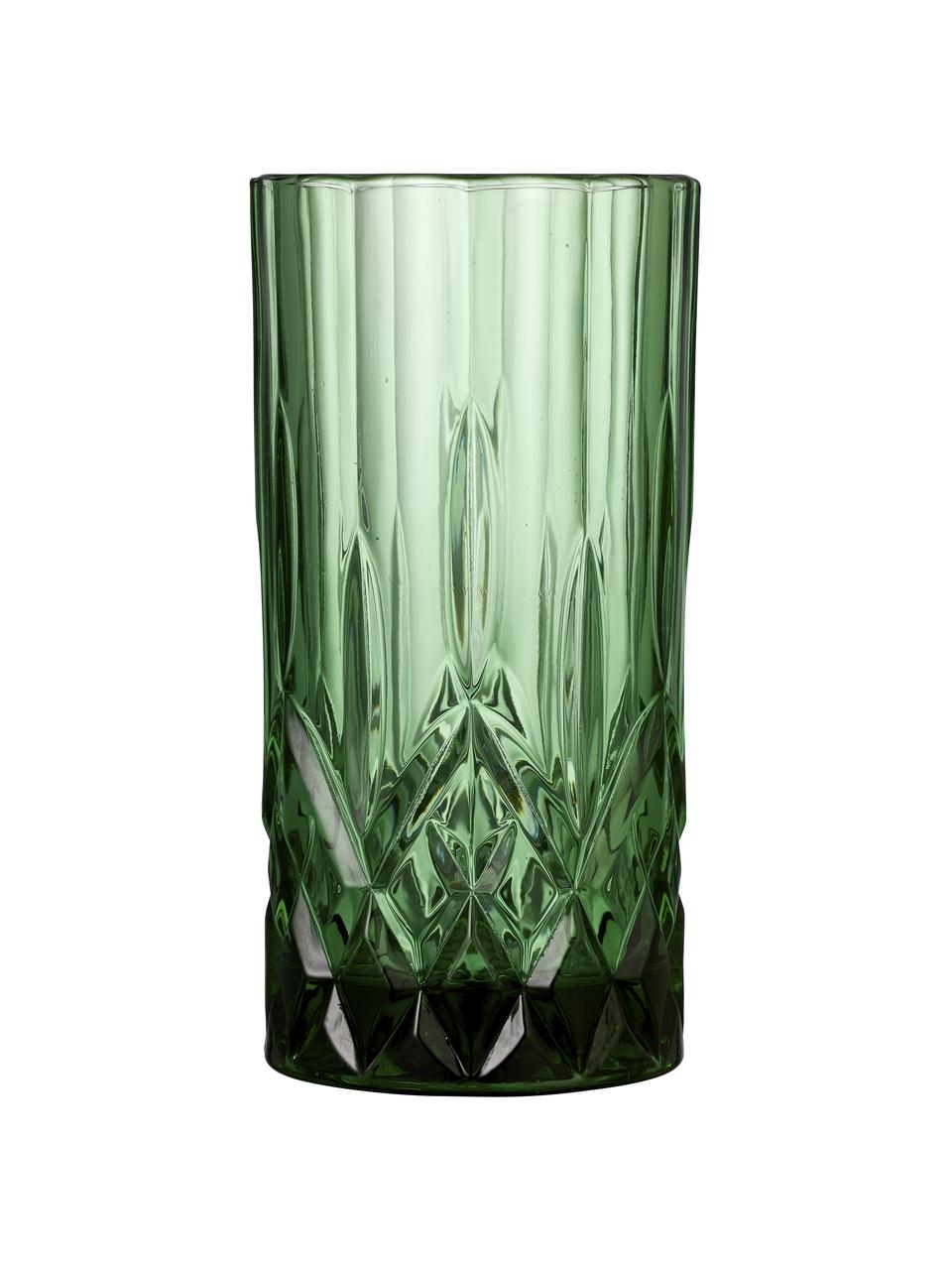 Waterglazen Sorrento, set van 4, Glas, Meerkleurig, Ø 8 x H 14 cm, 450 ml