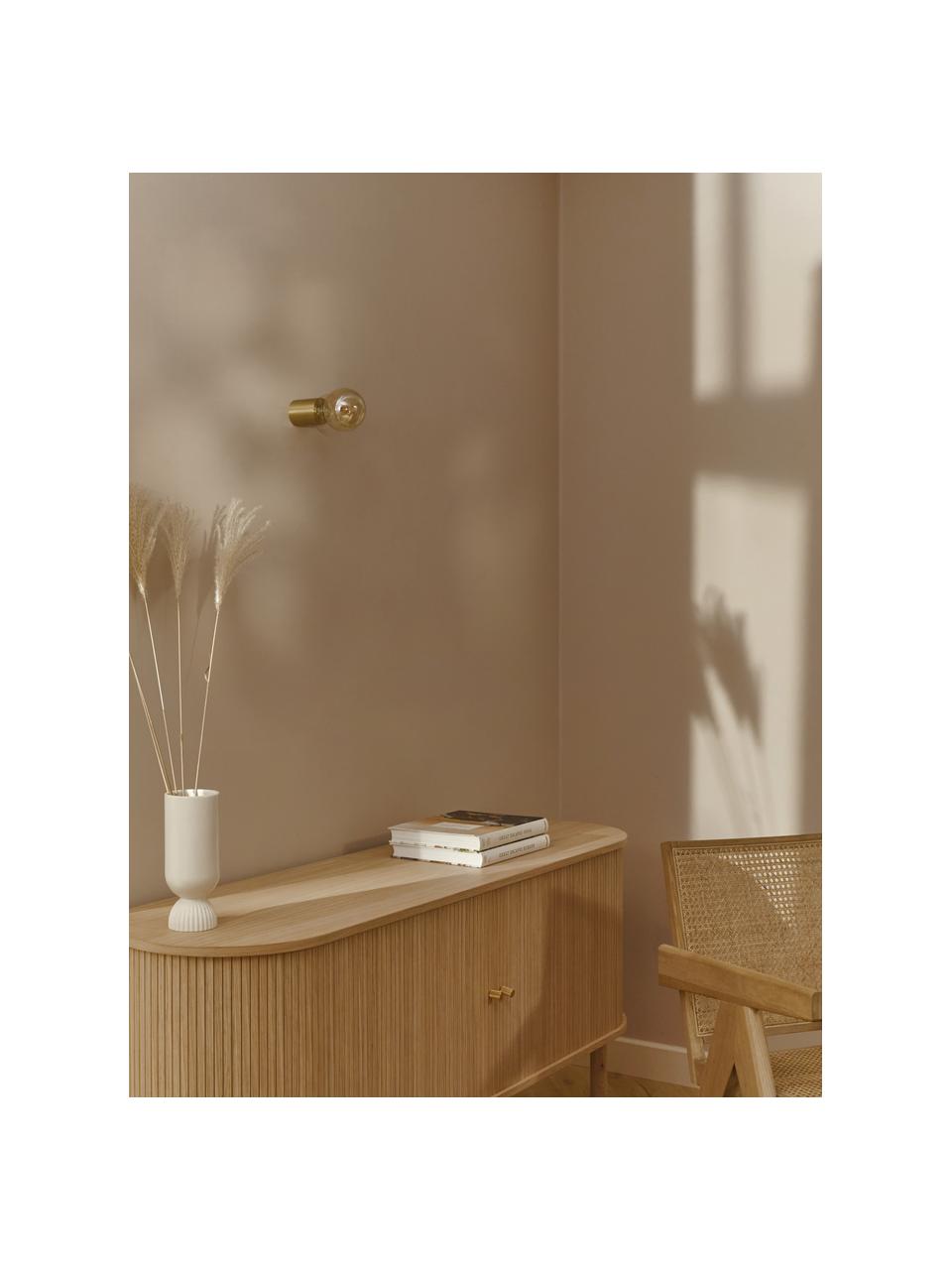 Petite applique murale/plafonnier Chanty, Couleur laitonnée, mat, Ø 6 x prof. 7 cm