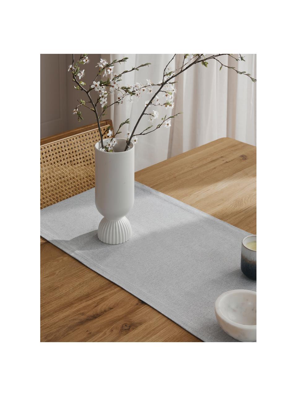 Vaso con base scanalata Koralle, alt. 25 cm, Gres, Bianco, Ø 10 x Alt. 25 cm