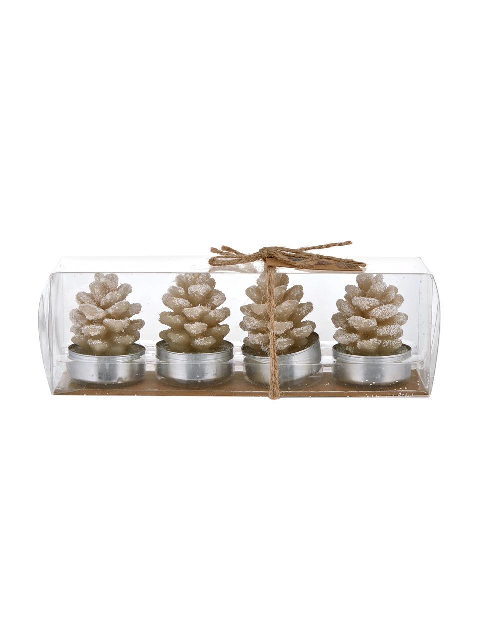 Set portalumini Forest 8 pz, Cera, Marrone, beige, Ø 4 x Alt. 6 cm