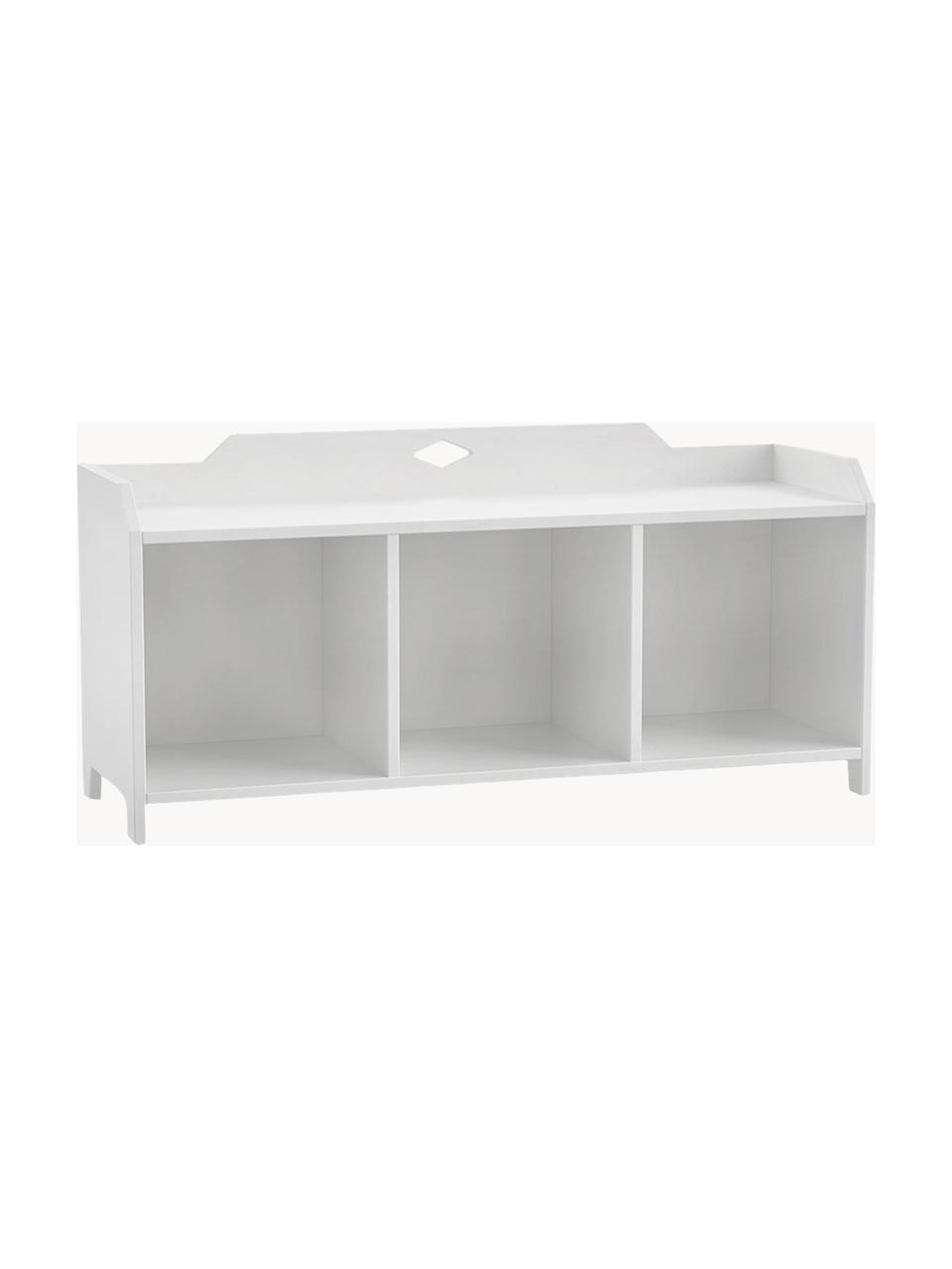 Kinder-Aufbewahrungsmodul Luca, Mitteldichte Holzfaserplatte (MDF), FSC-zertifiziert, Weiss, B 100 x H 32 cm