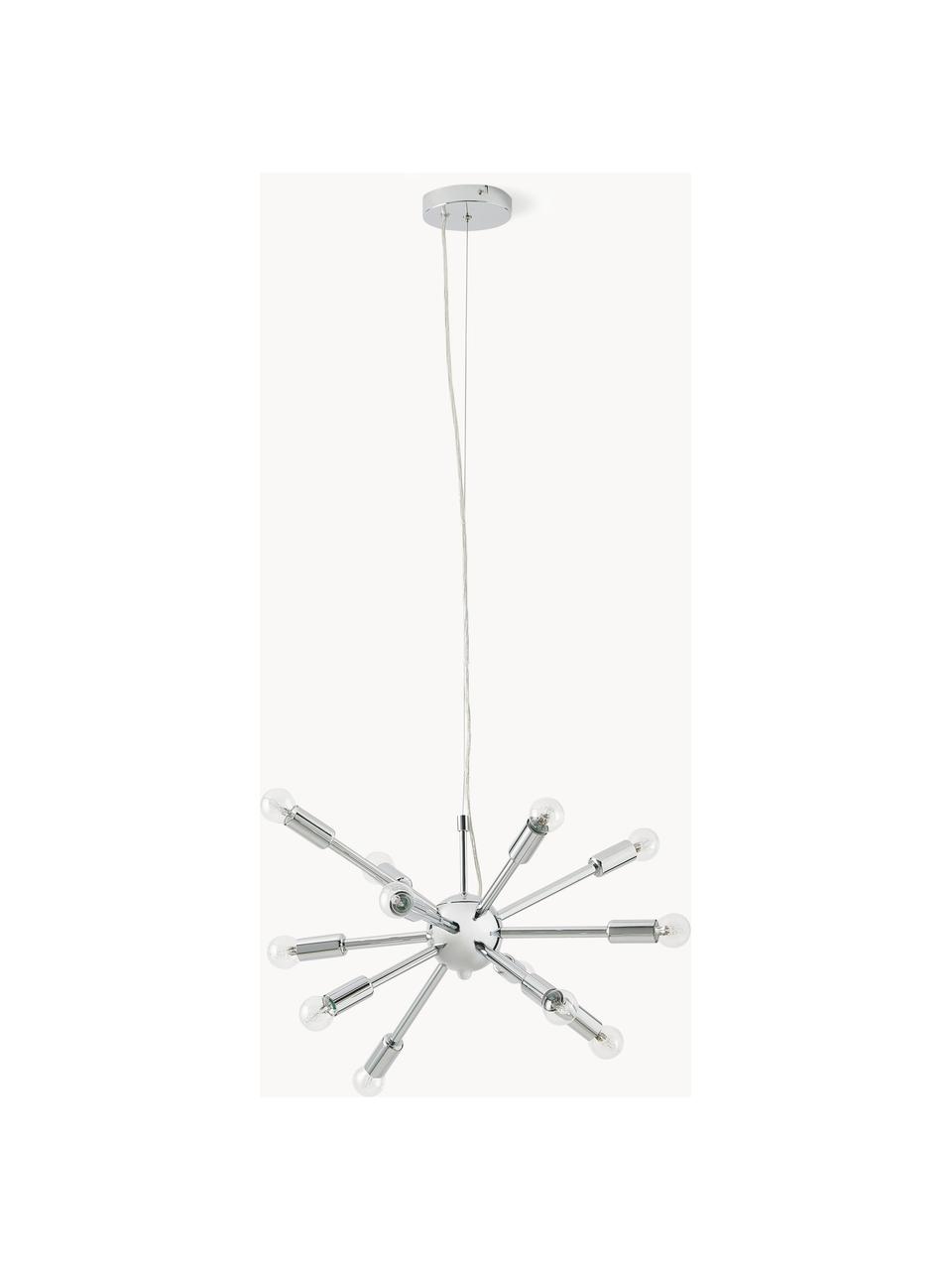 Závesná lampa Spike, Odtiene chrómovej, Ø 50 x V 52 cm
