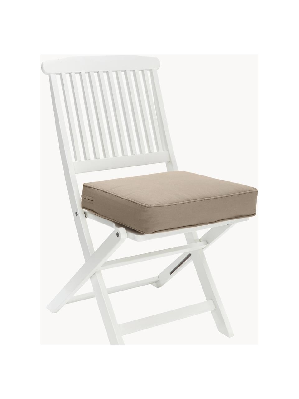 Cojines de asiento altos Zoey, 2 uds., Funda: 100% algodón, Beige, An 40 x L 40 cm