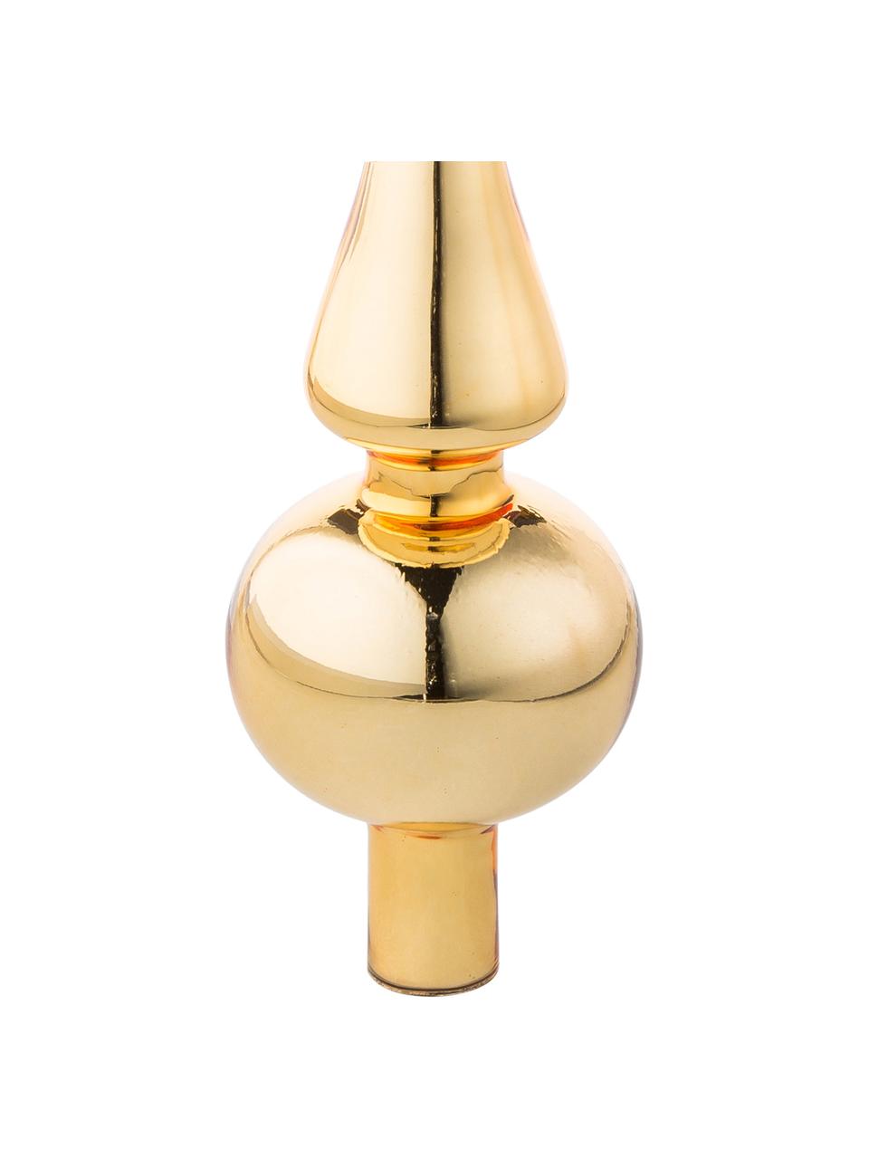 Ozdoba na czubek choinki Brilliance, Szkło, Odcienie złotego, Ø 6 x W 26 cm