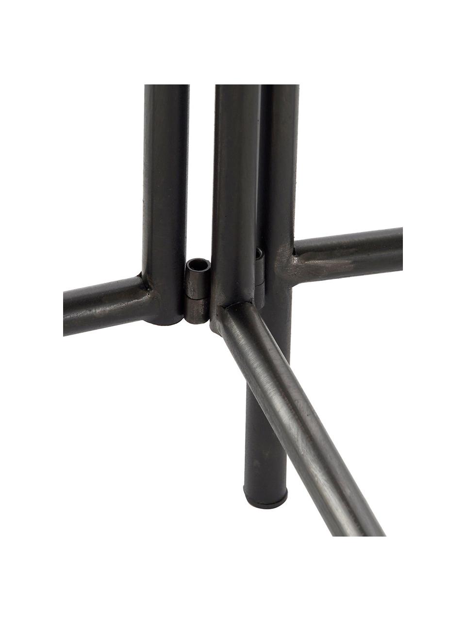 Stolik pomocniczy z metalu Tom, Metal lakierowany na czarno, Czarny, S 60 x W 111 cm