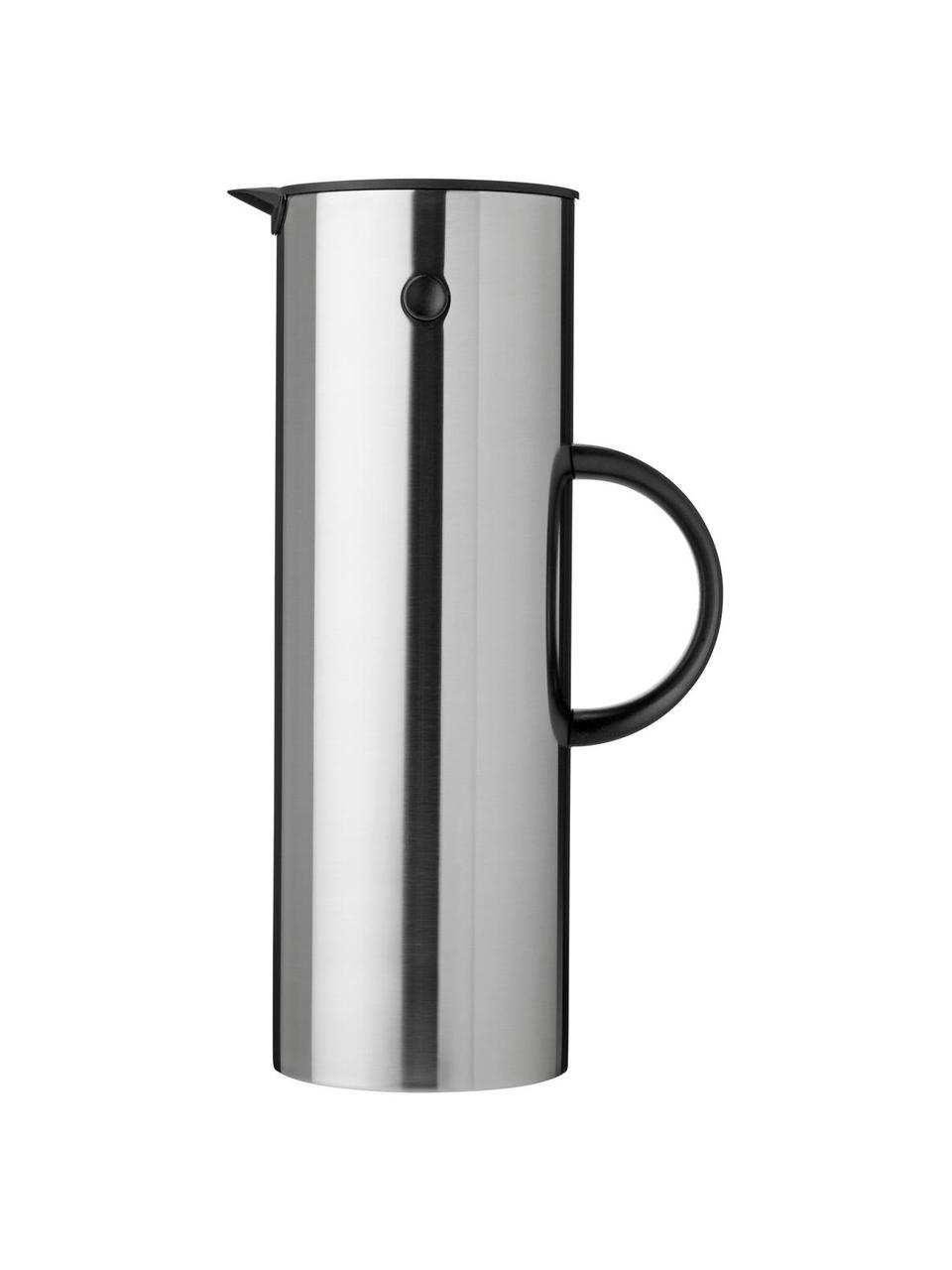 Termo EM77, 1 L, Plástico ABS con inserto de vidrio, Plateado brillante, 1 L