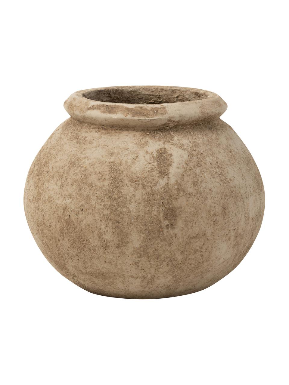 Übertopf Rustic in Beige, Beton, Beige, Ø 36 x H 29 cm