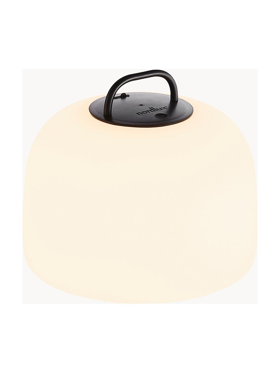 Mobiel outdoor LED hanglamp Kettle, dimbaar, Lamp: kunststof, Crèmewit, zwart, Ø 36 x H 31 cm