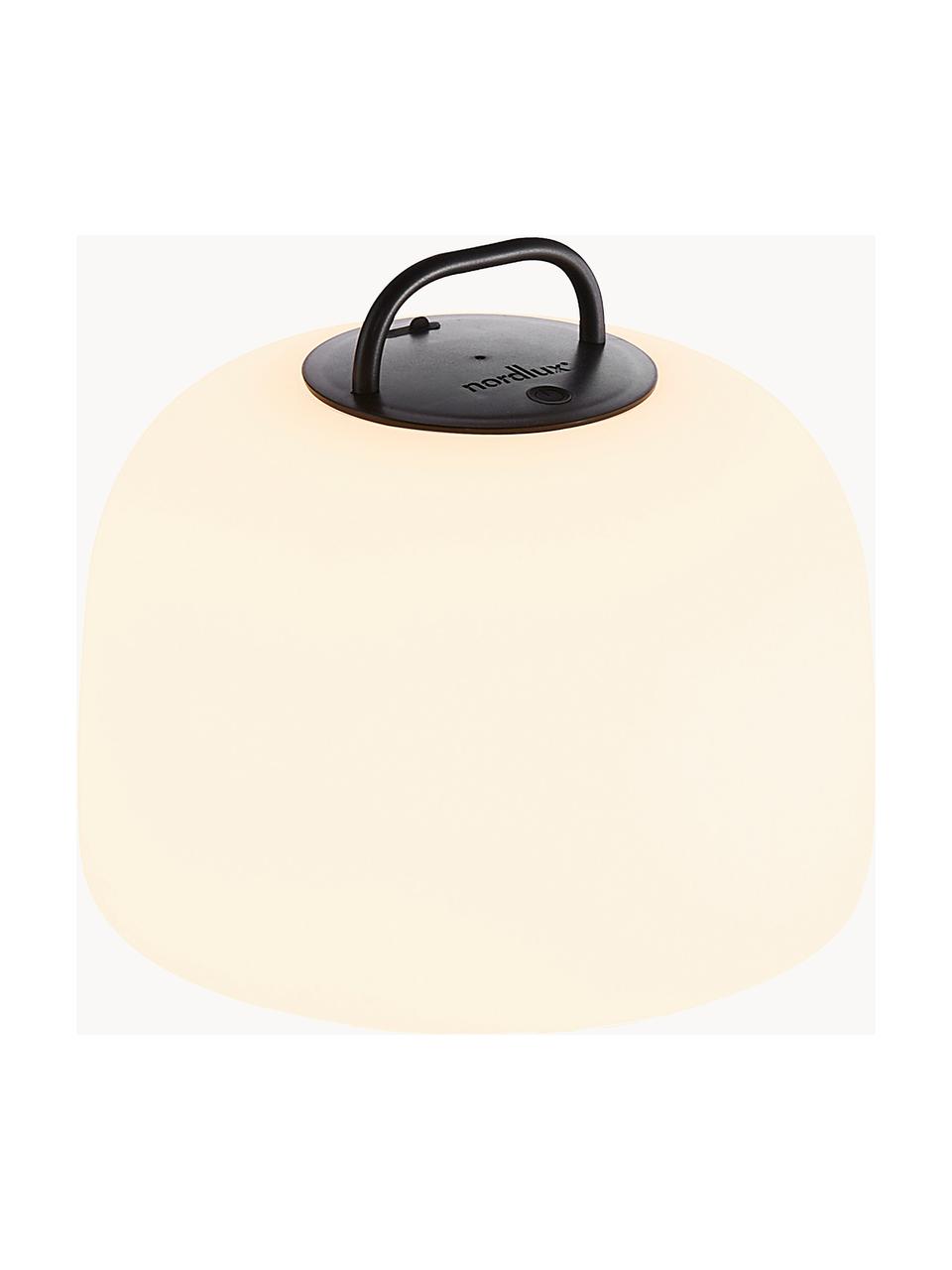 Prenosná stmievateľná LED lampa do exteriéru Kettle, Krémovobiela, čierna, Ø 36 x V 31 cm