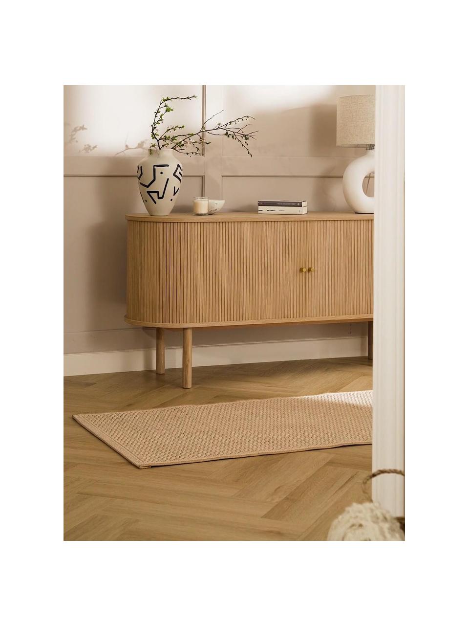 Alfombra corredor de interior/exterior Toronto, 100% polipropileno, Beige, An 80 x L 200 cm