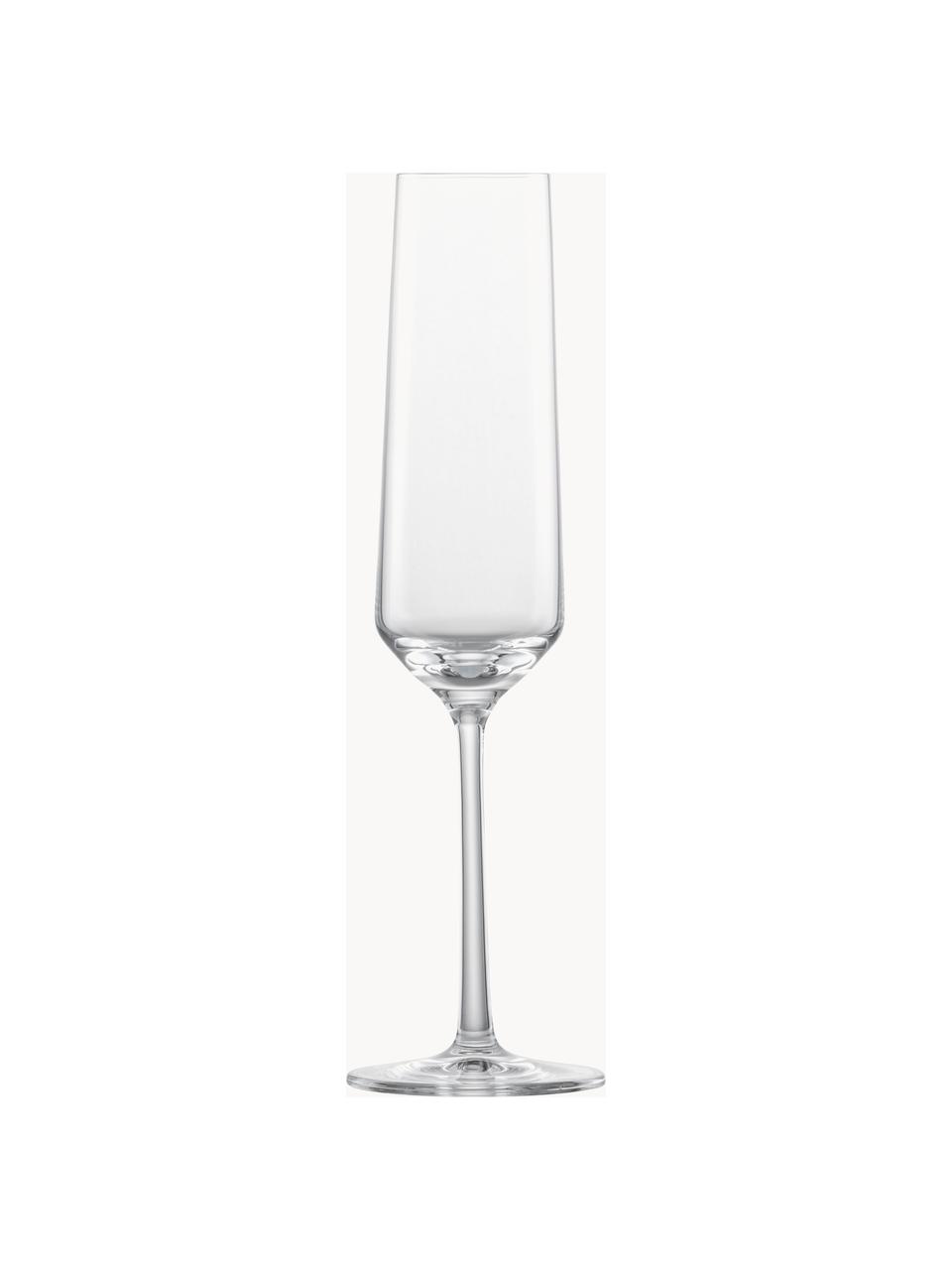 Copas flauta de champán de cristal Pure, 2 uds., Cristal Tritan, Transparente, Ø 7 x Al 25 cm, 200 ml