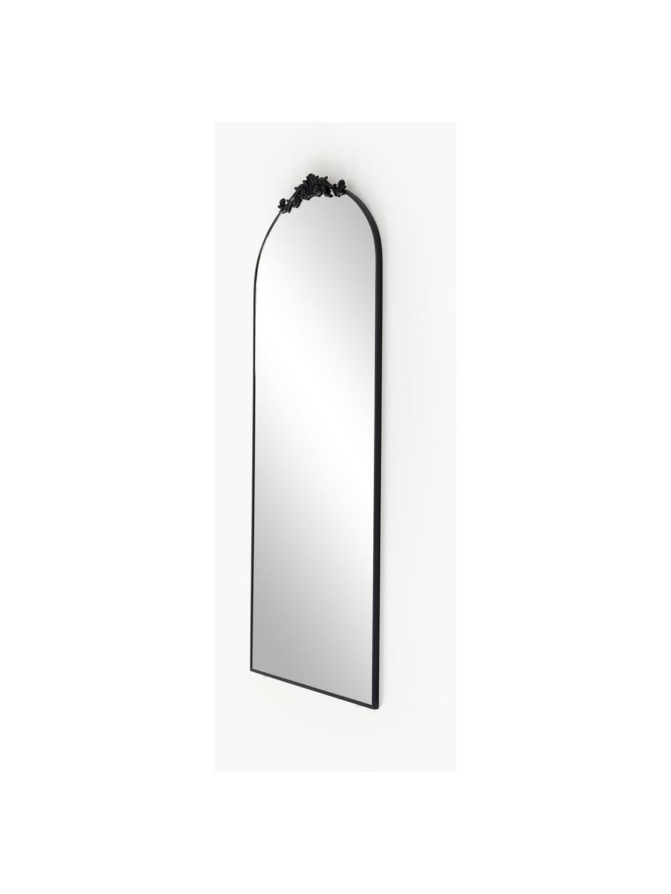 Miroir à adosser baroque Saida, Noir, larg. 65 x haut. 169 cm