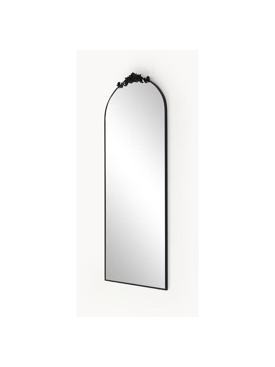 Miroir à adosser baroque Saida, Noir, larg. 65 x haut. 169 cm