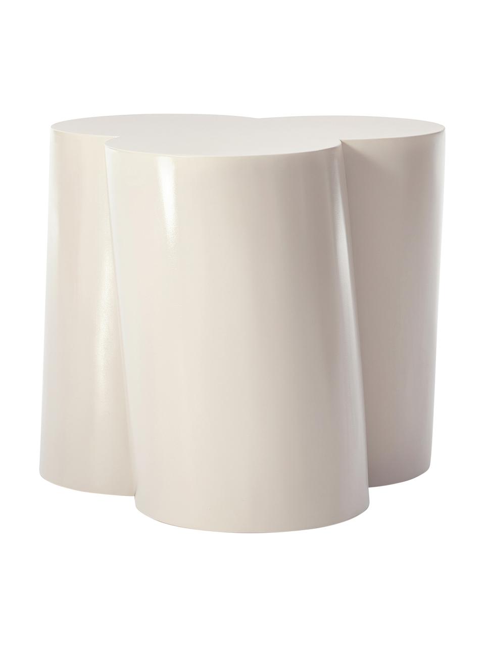 Mesa auxiliar Flower, Tablero de fibras de densidad media (MDF) pintado, Beige, An 43 x Al 46 cm