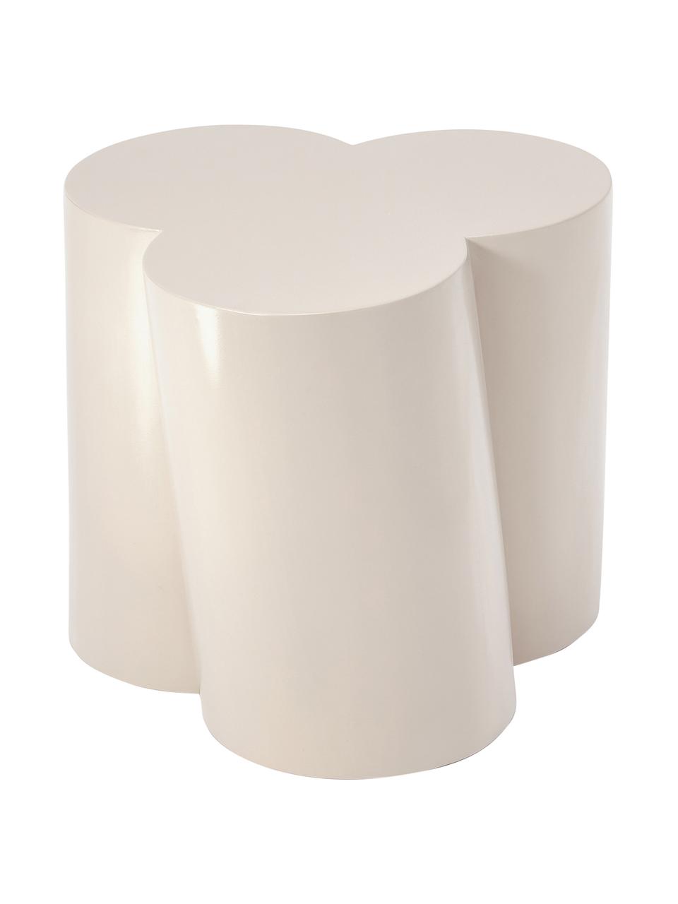Table d'appoint Flower, MDF (panneau en fibres de bois à densité moyenne), laqué, Beige, larg. 43 x haut. 46 cm