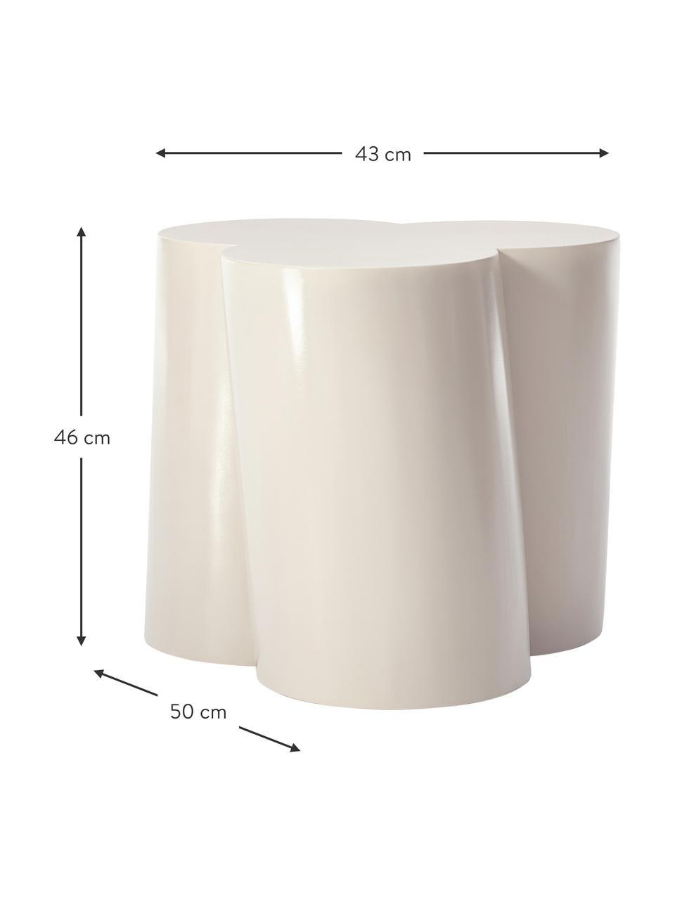 Odkladací stolík Flower, Lakovaná MDF-doska strednej hustoty, Béžová, Š 43 x V 46 cm