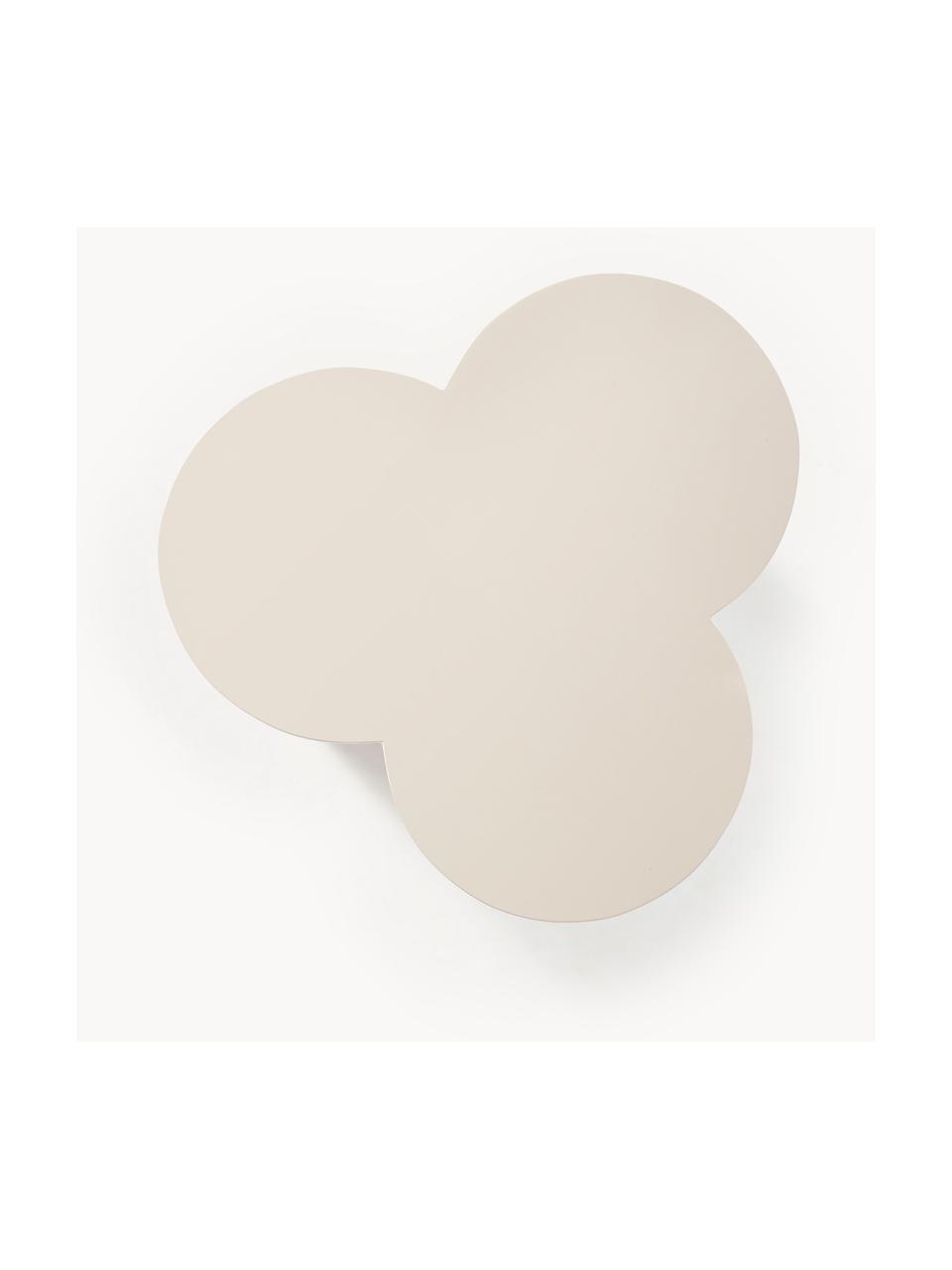 Tavolino Flower, Pannello di fibra a media densità (MDF) laccato, Beige chiaro, Larg. 43 x Alt. 46 cm