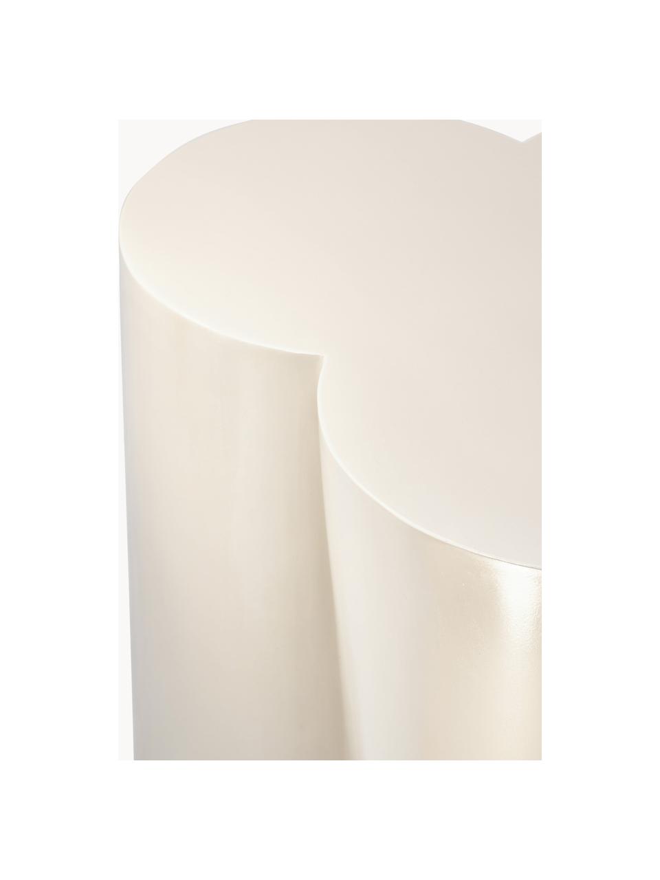 Odkládací stolek Flower, Lakovaná MDF deska (dřevovláknitá deska střední hustoty), Světle béžová, Š 43 cm, V 46 cm