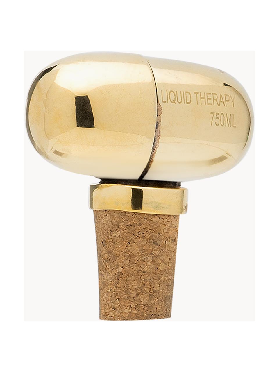 Mosazný uzávěr láhve Liquid Therapy, Mosaz, korek, Mosazná, béžová, Š 6 cm, V 7 cm