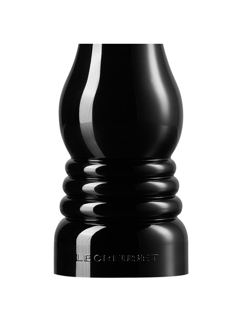 Salzmühle Creuset mit Keramikmahlwerk, Kunststoff, Schwarz, glänzend, Ø 6 x H 21 cm