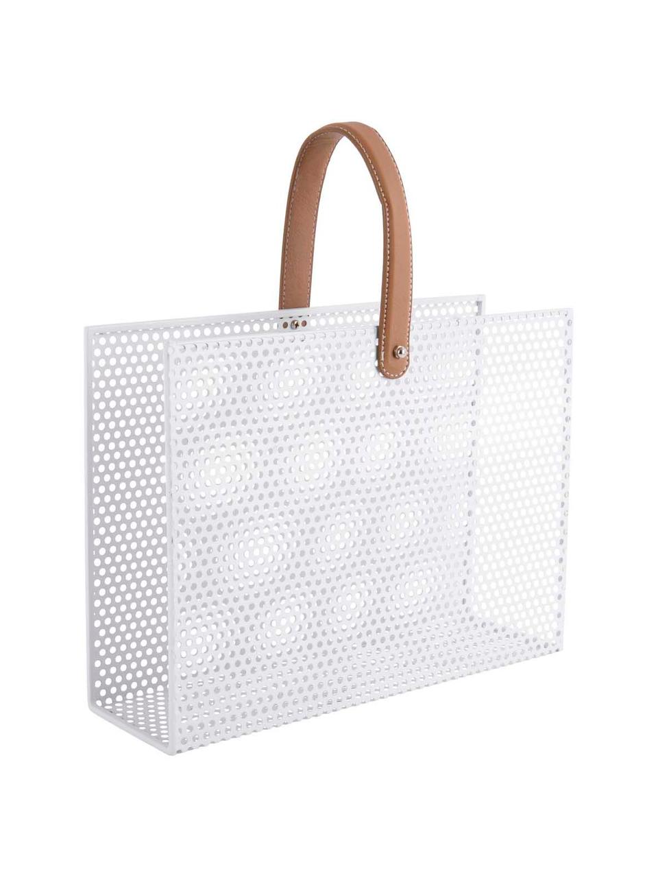 Porte-revues Perkys, Blanc, brun