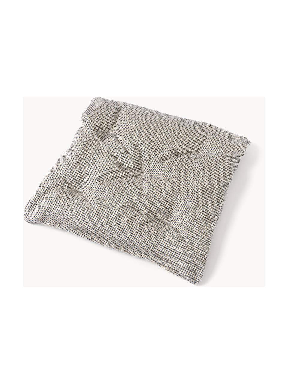 Coussin de chaise de jardin Ortun, Beige, bleu foncé, larg. 40 x long. 40 cm