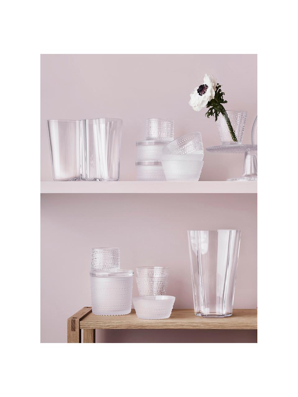 Design vaas Alvar Aalto, Glas, Transparant, H 16 cm