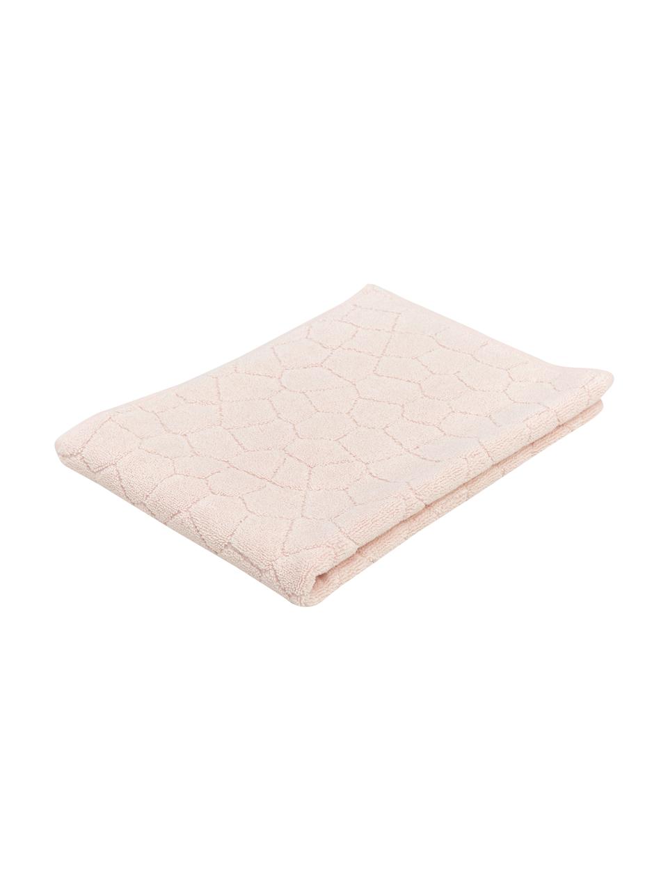 Dywanik łazienkowy Stone, 100% bawełna, Jasny różowy, S 50 x D 70 cm