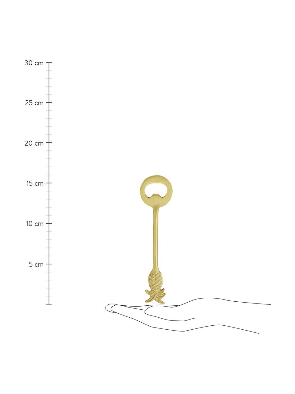 Goldfarbenes Flaschenöffner-Set Bali aus Messing, 2-tlg., Messing, pulverbeschichtet, Goldfarben, L 16 cm