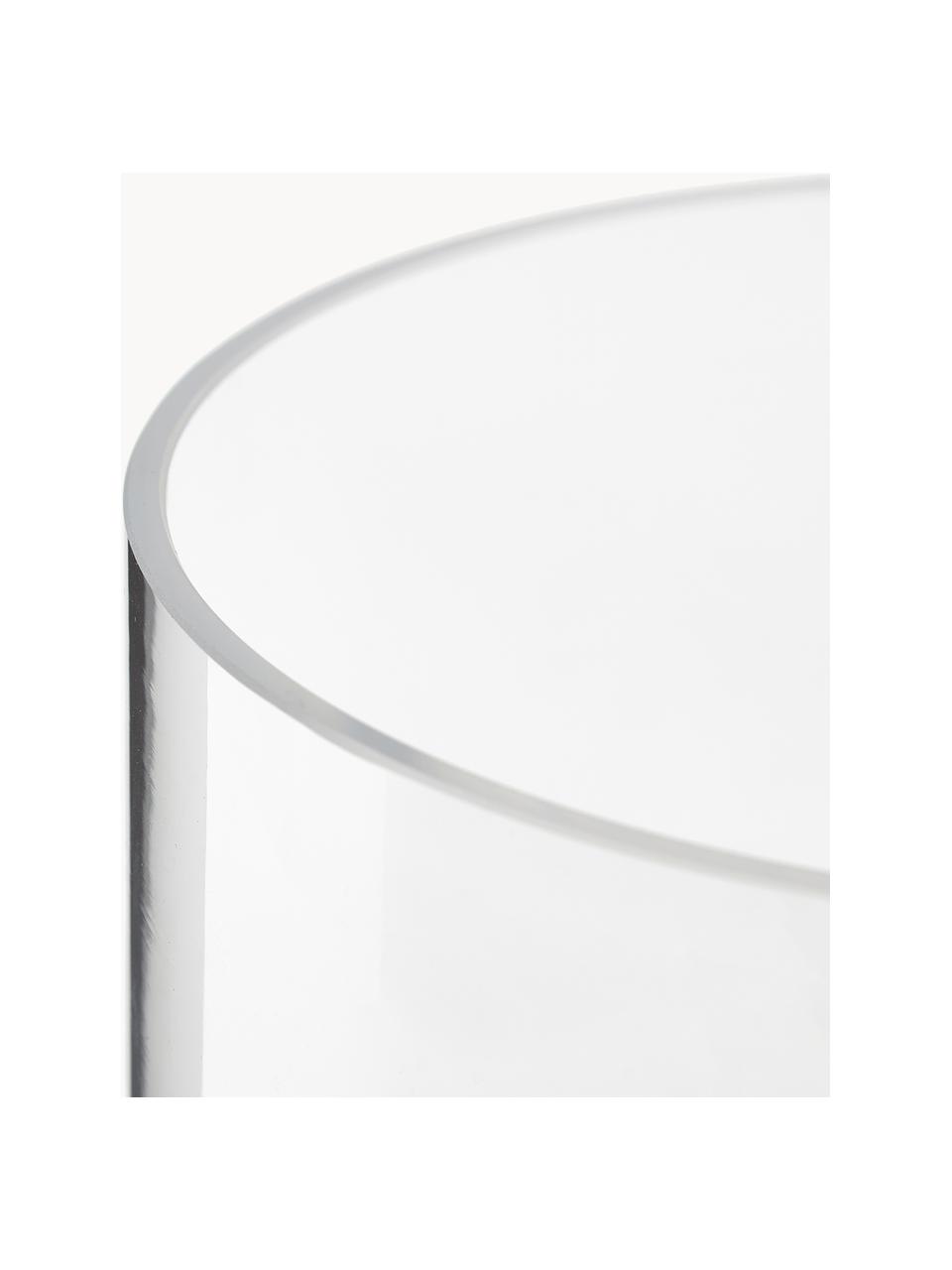 Jarrón soplado artesanalmente Milky, Vidrio, Transparente, blanco, Ø 14 x Al 35 cm