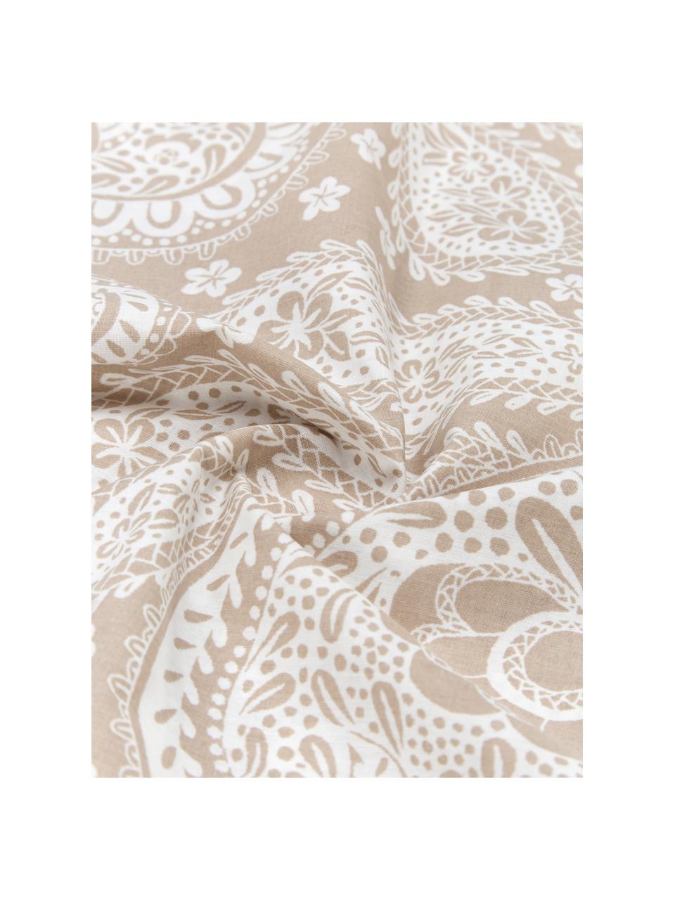 Renforcé-Kopfkissenbezüge Manon mit Paisley-Muster aus Bio-Baumwolle, 2 Stück, Webart: Renforcé Fadendichte 144 , Beige, B 40 x L 80 cm