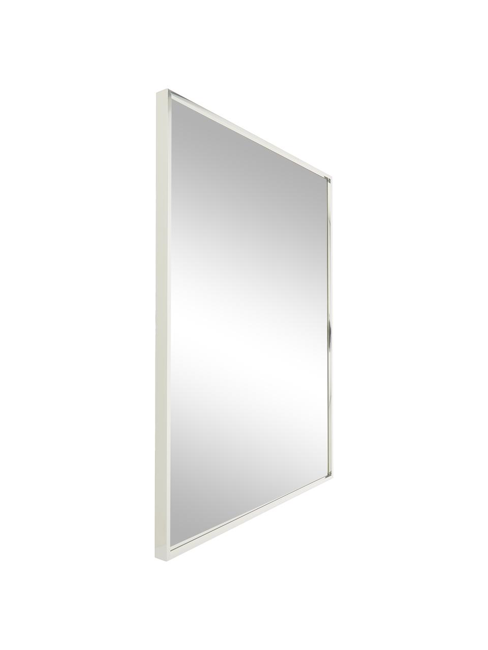 Eckiger Wandspiegel Alpha mit silbernem Aluminiumrahmen, Rahmen: Aluminium, Spiegelfläche: Spiegelglas, Aluminium, 50 x 70 cm