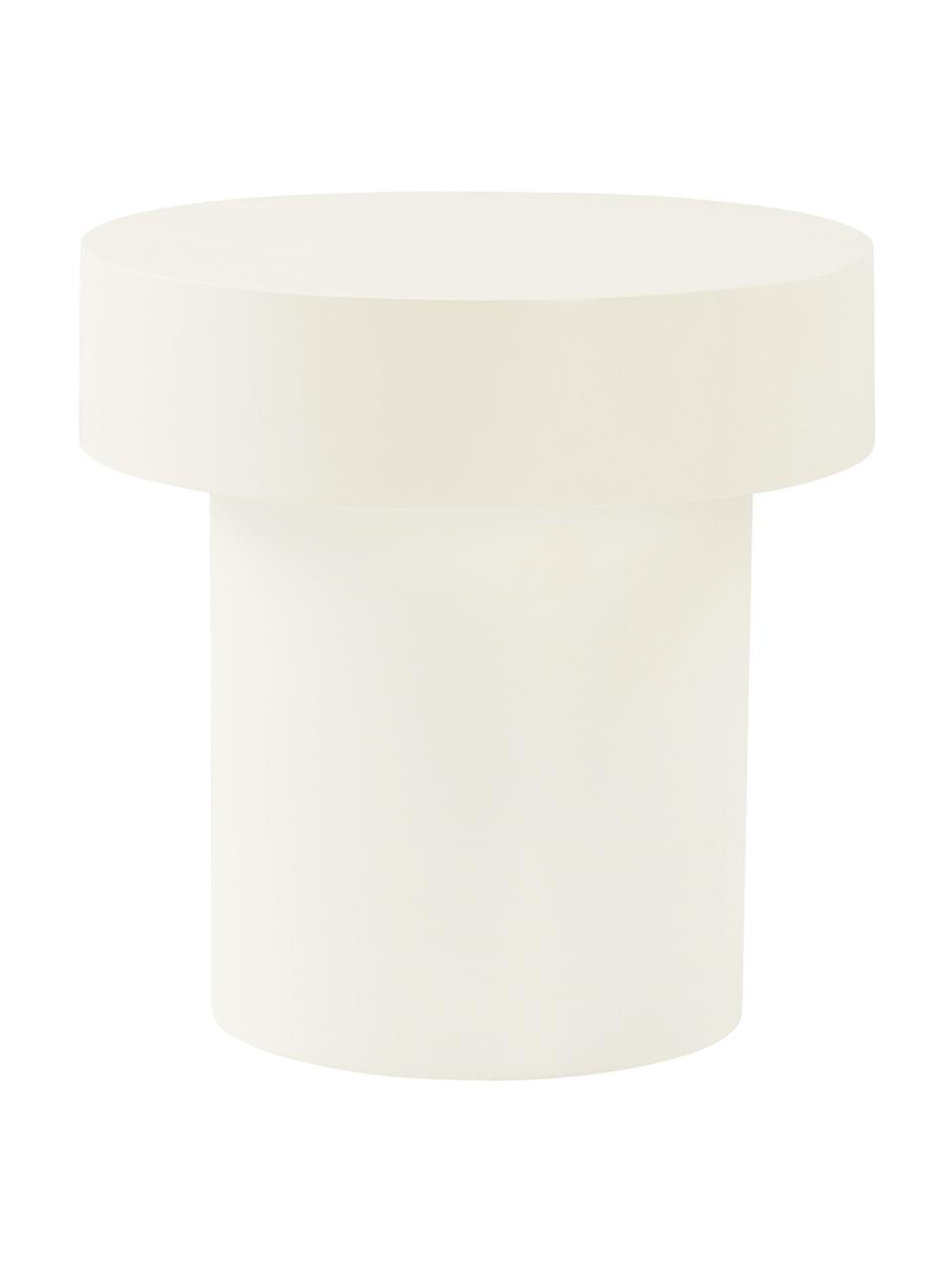 Mesa auxiliar redonda de madera de mango Baratti, Madera de mango maciza, Madera de mango pintado en blanco, Ø 35 x Al 35 cm
