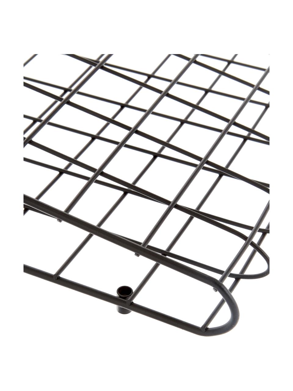 Grosse Gitter-Pinnwand Mesh in Schwarz, Stahl, lackiert, Schwarz, B 51 x H 72 cm