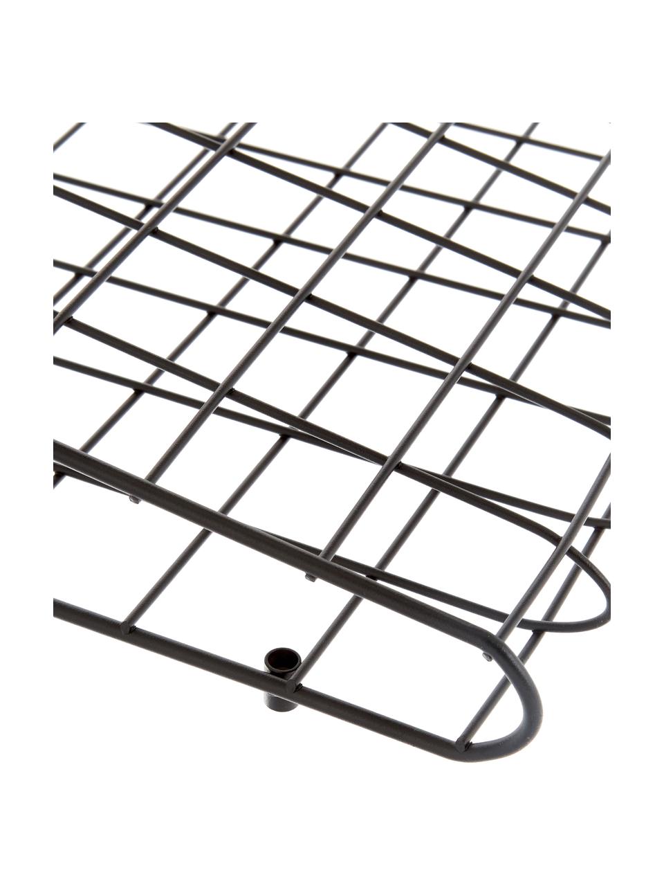 Organizer ścienny z miejscem do przechowywania Mesh, Stal lakierowana, Czarny, S 51 x W 72 cm